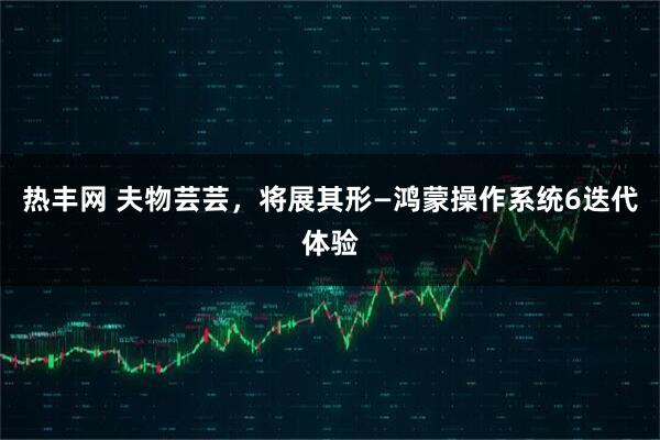 热丰网 夫物芸芸，将展其形—鸿蒙操作系统6迭代体验